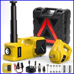 TaskStar Electric Car Jack 5 Ton Hydraulic Car Floor Jack Kit with Impact Wrench