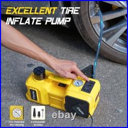 TaskStar Electric Car Jack 5 Ton Hydraulic Car Floor Jack Kit with Impact Wrench