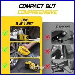 TaskStar Electric Car Jack 5 Ton Hydraulic Car Floor Jack Kit with Impact Wrench