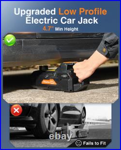 Taskstar 5 Ton Powerful Low Profile Electric Car Jack Built-in Inflatable Pump