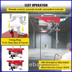 VEVOR 1 Ton Electric Wire Rope Hoist 2200 lbs Crane Lift with 2m Remote Control