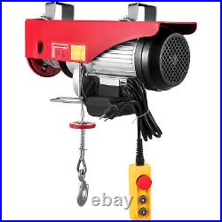 VEVOR 1 Ton Electric Wire Rope Hoist 2200 lbs Crane Lift with 2m Remote Control