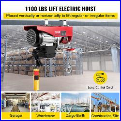VEVOR 1100LBS Electric Hoist 1/2 Ton Hoist Crane Lift with Wired Remote Control