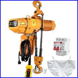 VEVOR Electric Chain Hoist 4400 LBS with 20FT 2Ton 110V Single Phase