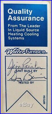 Water Furnace Geothermal Heat Pump 5 Ton 460 Volt/3 Phase NewithUnused