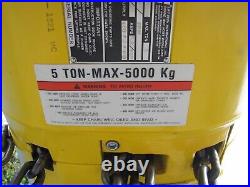 Yale LTI 5 Ton Electric XL Chain Hoist 20ft Lift Length 6 FPM 460V 3 Phase