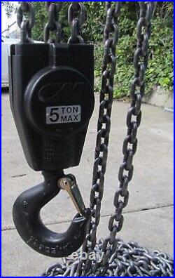 Yale LTI 5 Ton Electric XL Chain Hoist 20ft Lift Length 6 FPM 460V 3 Phase