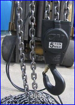 Yale LTI 5 Ton Electric XL Chain Hoist 20ft Lift Length 6 FPM 460V 3 Phase