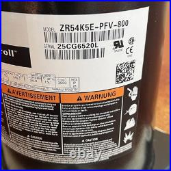 ZR54K5E-PFV-800 Scroll Compressor 208-230V 1PH 4.5 Tons R-22 For Copeland